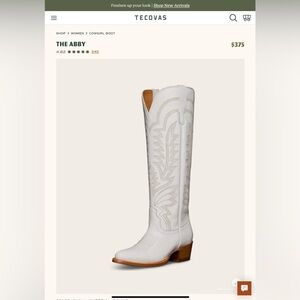 Tecovas The Abby Boot in Bovine (white)
